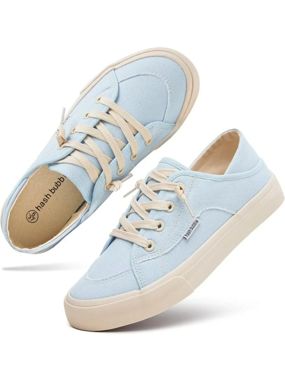 Women's Baby Blue Round Toe Solid Non Slip Fashion Slip on Loafer Sneaker Shoes